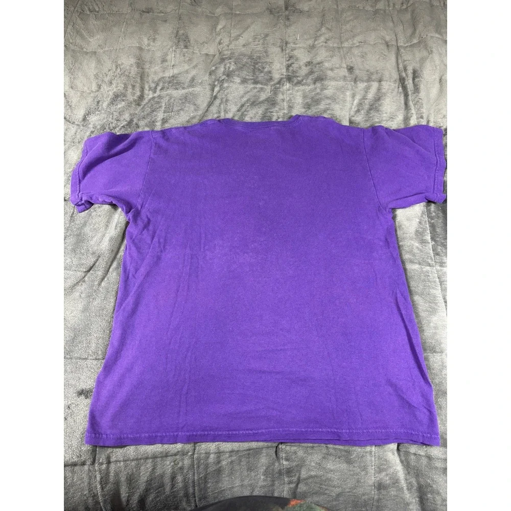 Gildan Hey Rube Clown Graphic T-Shirt Purple Mens Medium Checkerboard Circus Tee